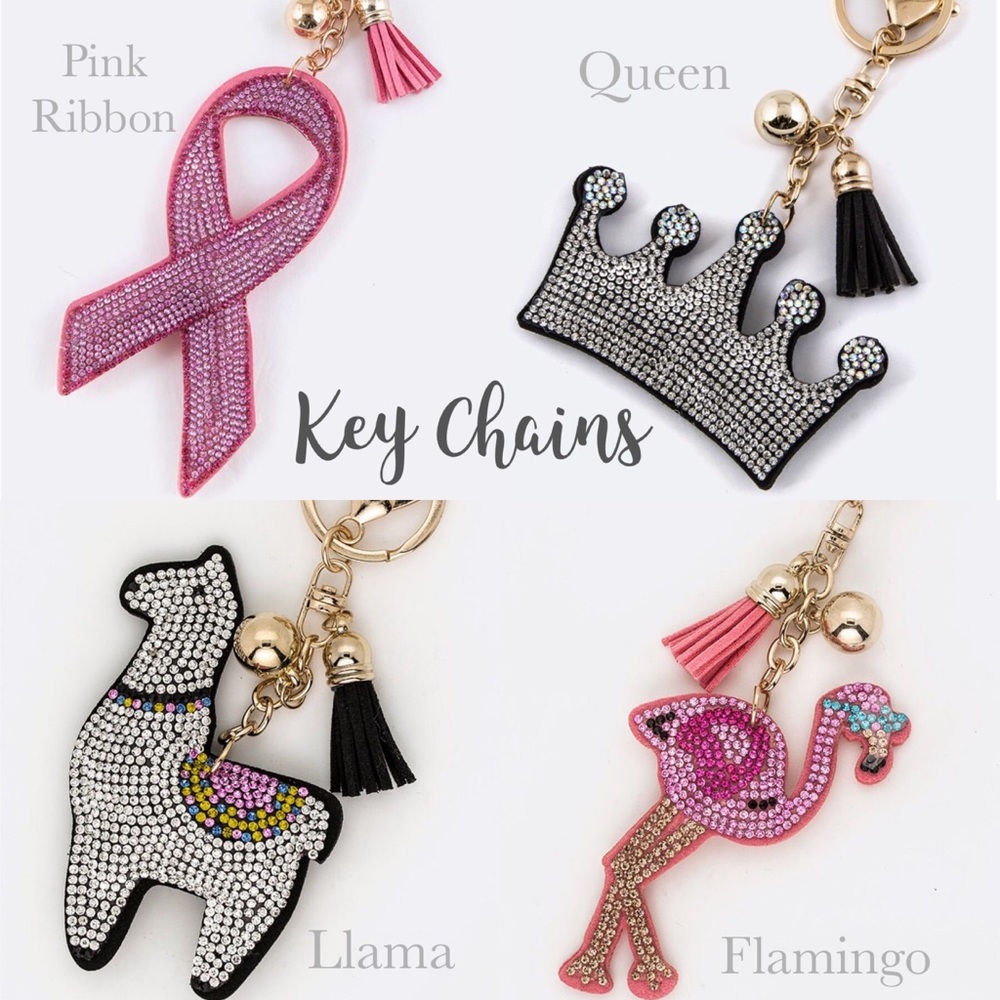 Clearance:  Crystal Key Chains